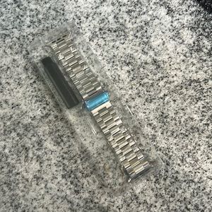 Silver link Apple Watch band